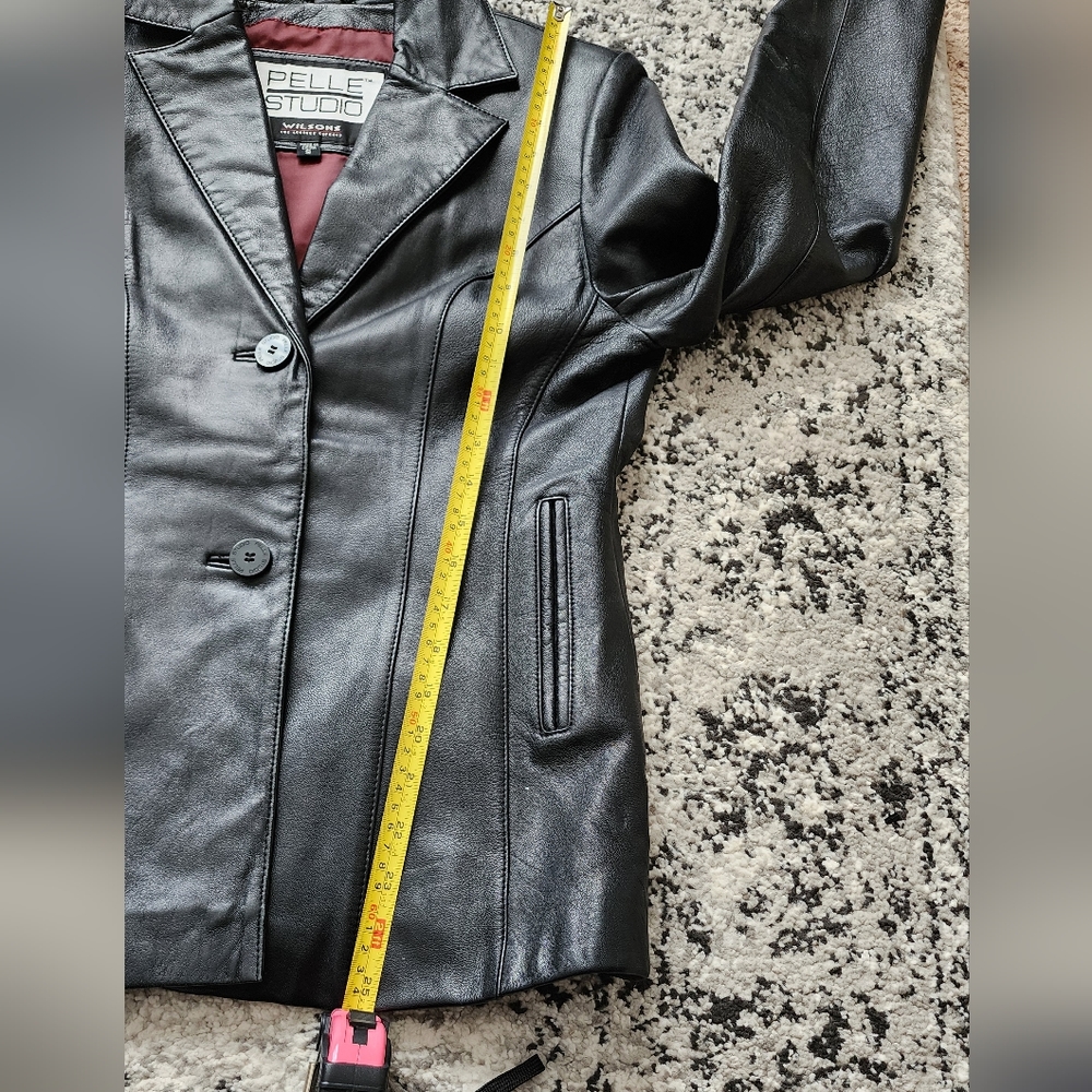 *SOLD* PELLE STUDIO Wilsons Black Leather Jacket Womens Size S - Picture 5 of 16